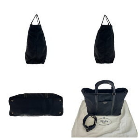 Prada briefcase Tessuto triangular business leather bag nylon black - Picture 6 of 9